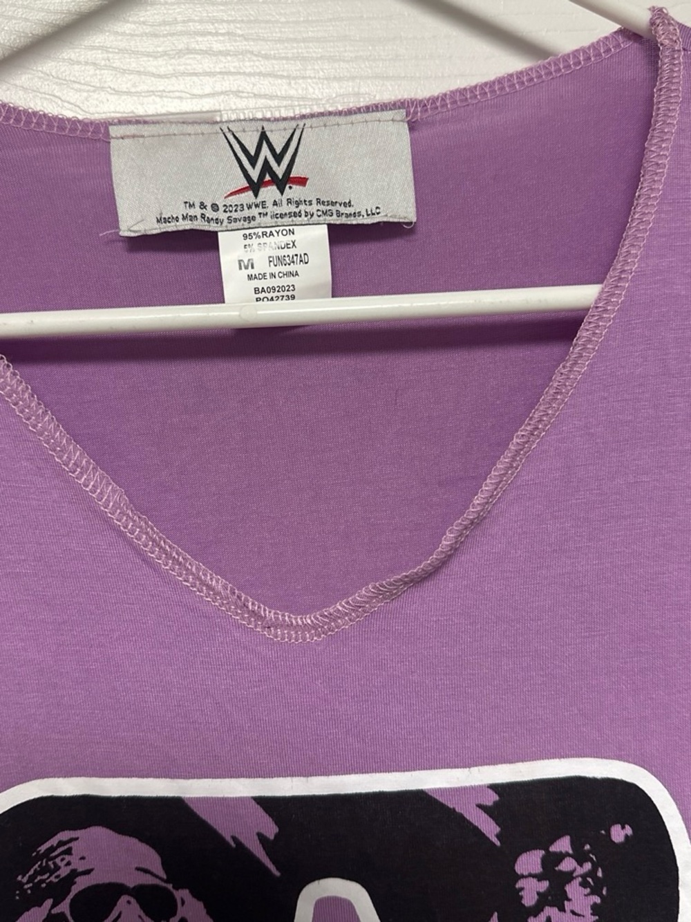 WWE Women's Lavender Short Sleeve Graphic Tee
